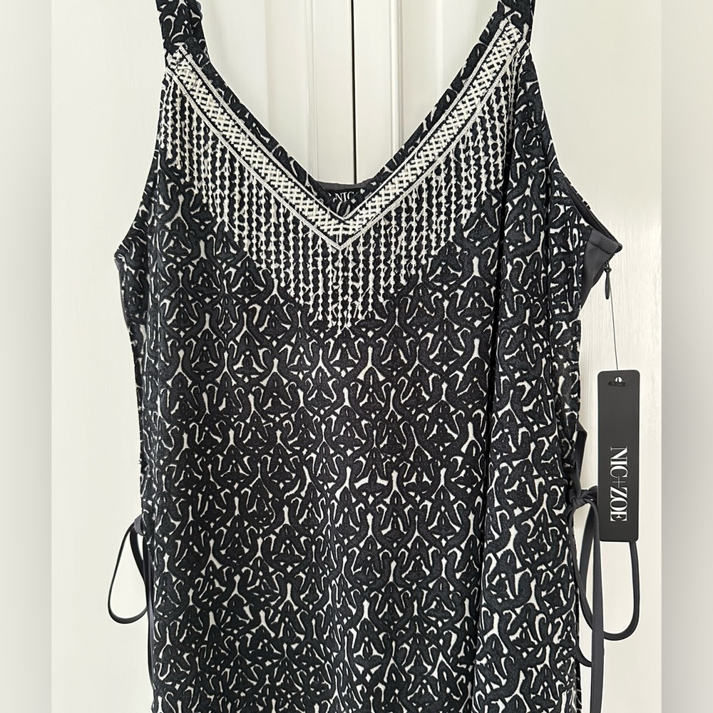 NWT Jumpsuit with Chiffon Overlay - Picture 4 of 9